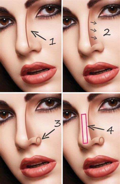 Triangle noses are much wider at the nostrils than at the top of nose. how to contour your nose