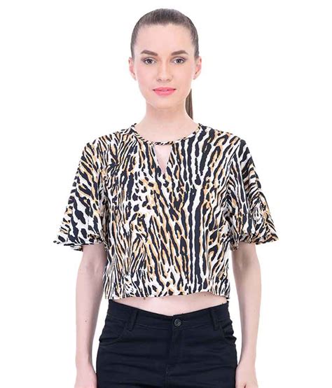 Oxolloxo Multicolor Polyester Crop Tops Buy Oxolloxo Multicolor Polyester Crop Tops Online At