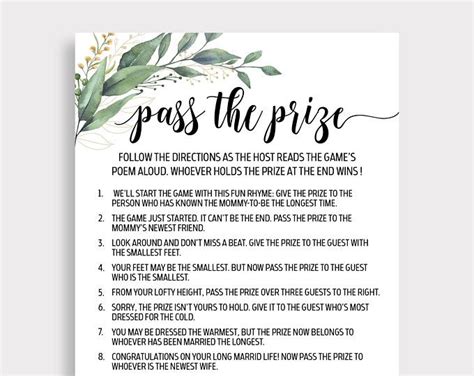 Pass The Prize Bridal Shower Games Pass The Parcel Game Etsy Fun Bridal Shower Games Bridal