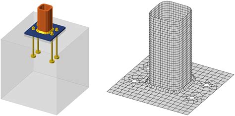 Column Base Hollow Section Column En Idea Statica