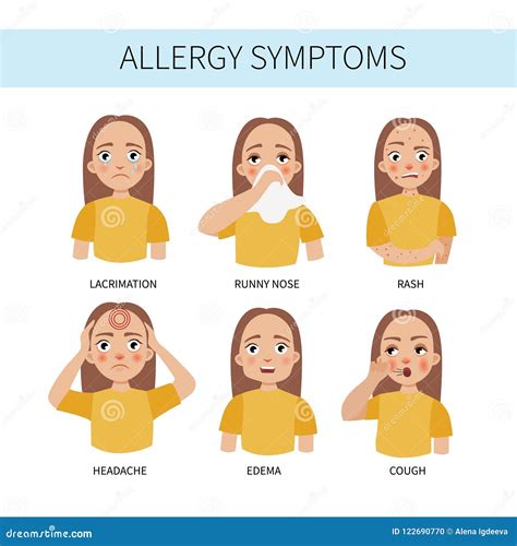 Allergy Infographic Vector Stock Vector Illustration Of Flat Nose