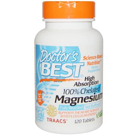 Doctors Best High Absorption Magnesium 100 Chelated With Albion