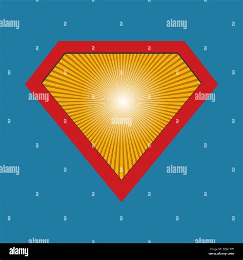 Superhero Logo Template On Blue Background Stock Vector Image And Art Alamy