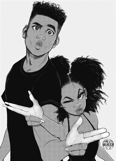 Black Anime Guy Black Girl Cartoon Girls Cartoon Art Black Couple Art Cute Couple Art Black