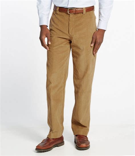 Mens Country Corduroy Pants Classic Fit Plain Front