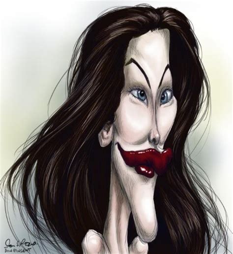 A Drawing Of A Woman With Long Dark Hair And A Creepy Smile On Her Face