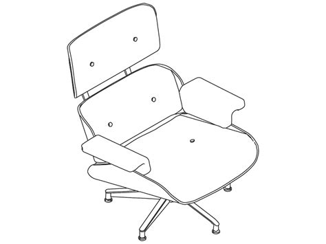 Eames Chair Cad Block Free Charles Eames Lounge Chair 1956 In Autocad
