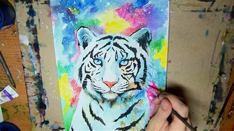 White Tiger Paintings Google Search Tiger Painting Trippy Painting