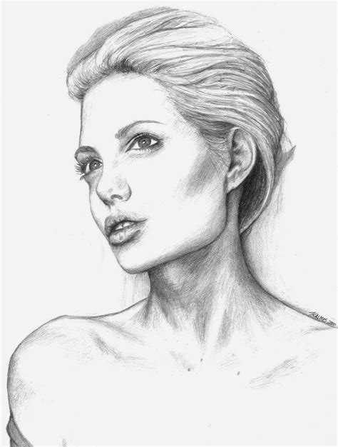 Angelina Jolie By Drawing You In On Deviantart