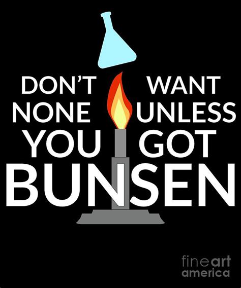 Bunsen Burner Pun For Science Nerds Digital Art By Mike G Fine Art