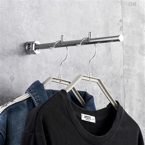 Stainless Steel With Swing Arm Clothes Hanger 90 Degrees Folding Wall