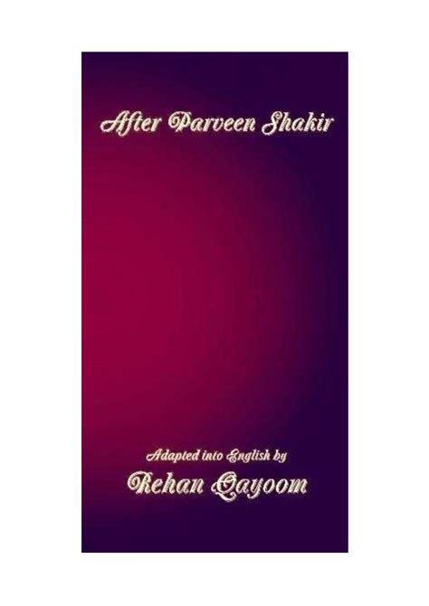 Parveen Shakir Poetry Books Pdf Download