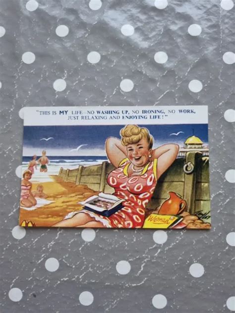 Vintage Saucy Seaside Comic Postcard Bamforth Brown Triangle No By Taylor Eur