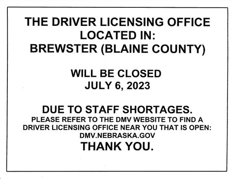 Blaine County Driver Licensing Office Close Today Per County Clerk