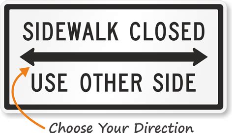 Sidewalk Closed Use Other Side R9 10 Signs Sku X R9 10