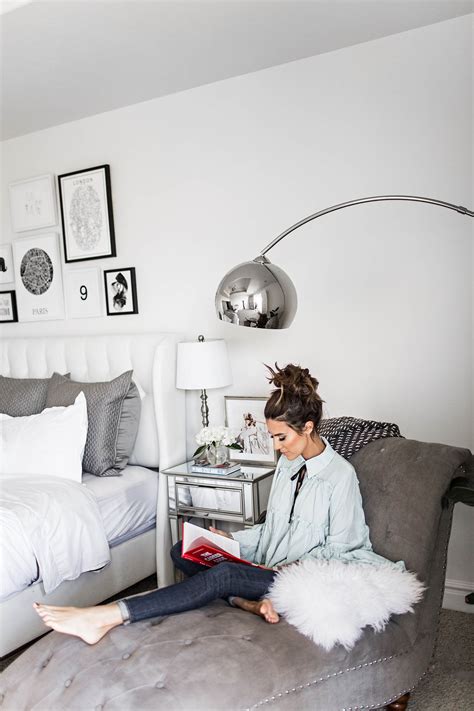 Cozy whites & black accents. Bedroom Gallery Wall | Hello Fashion