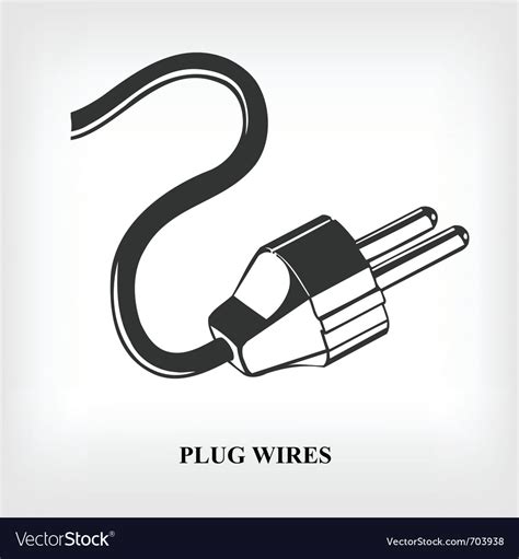 Power Plug Wire Royalty Free Vector Image Vectorstock