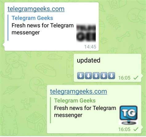 Did You Know You Can Update The Link Preview On Telegram Telegram Geeks