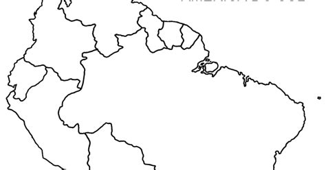 Mapa Mudo Da AmÉrica Do Sul Suporte Geográfico
