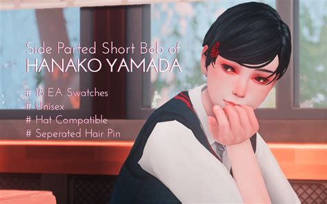 Hanako Yamada Side Parted Short Bob Credit Yanderedev Koumi