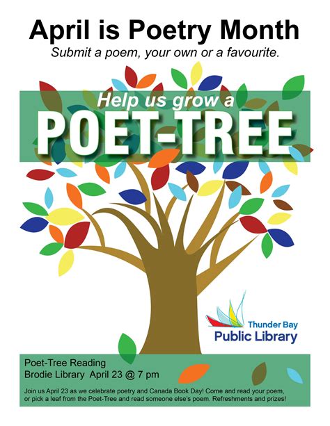 Tbpl Staff Poetry Favourites April Poet Tree Event Off The Shelf