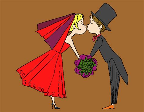 Dibujo De Marido Y Mujer Bes Ndose Pintado Por En Dibujos Net El D A A Las