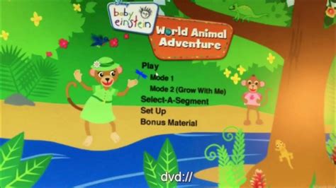 Baby Einstein World Animal Adventure Dvd Menu Youtube