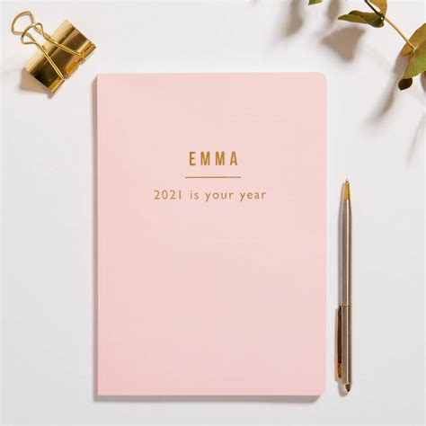 Personalised 2021 A5 Diary By Posh Totty Designs Creates