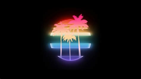 1980s Palm Trees Neon Wallpapers Hd Desktop And Mobile Backgrounds