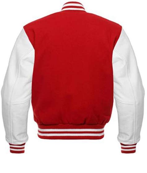 Mens College Red And White Varsity Jacket Jackets Creator