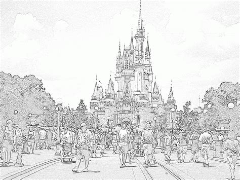 Disney Castle Coloring Page Coloring Pages For Kids And For Adults