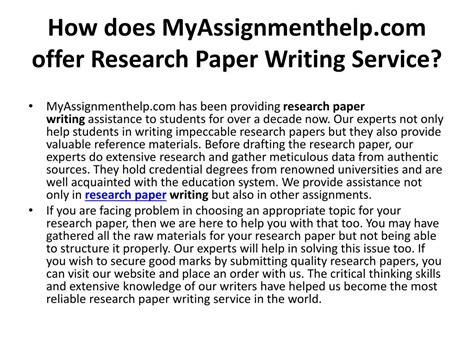 Ppt Research Paper Writing Service From