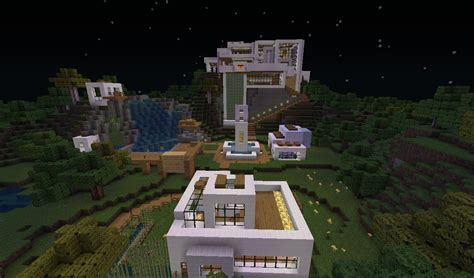 Modern Hilltop House With Downloadvideo Minecraft Map