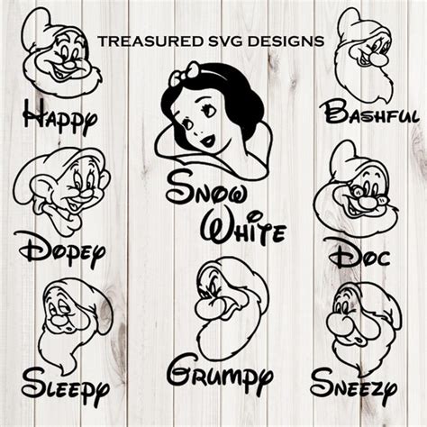 Snow White And The Seven Dwarfs SVG Cut File Bundle Disney Etsy