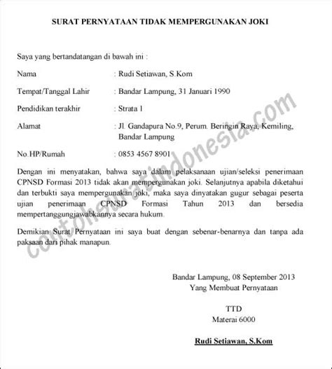 Berisi contoh surat pernyataan lengkap dengan formatnya. Surat Pernyataan - Contoh Surat Indonesia