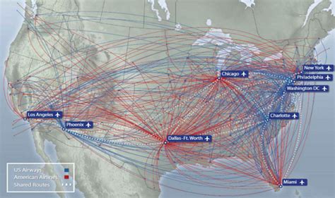 American Airlines Flight Destination Map