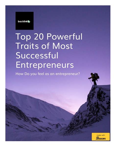 Top 20 Powerful Traits Of Most Successful Entrepreneurs Guide