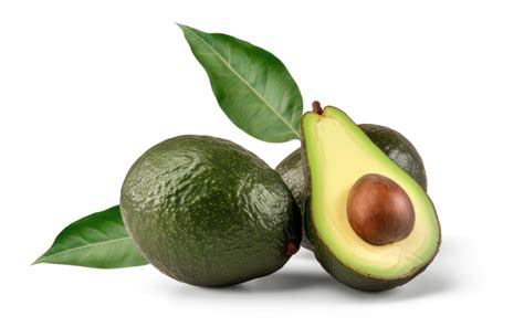 Avocados Fruit With Leaves And Sliced Avocado Generative Ai 22787267 Png