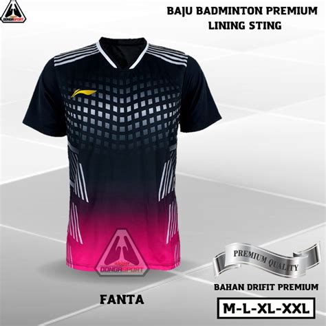 Jual BLL 36 LN STING PREMIUM BAJU BADMINTON PREMIUM DEWASA JERSEY