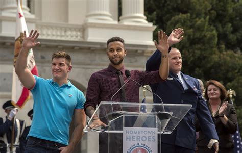 French Train Heroes Honored With Hometown Parade Orlando Sentinel