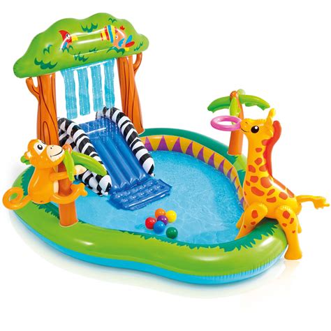 Intex Inflatable Jungle Play Center With Water Slide And Sprayer Beauty Suppliers Online