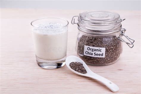 Chia Seeds With Fresh Milk Healthy Nutritious Anti Oxidant Superfood