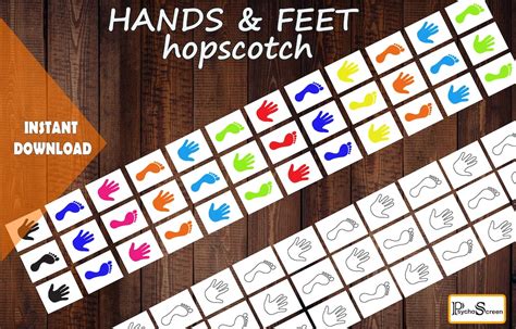 Hand And Feet Hopscotch Printable Printable Templates
