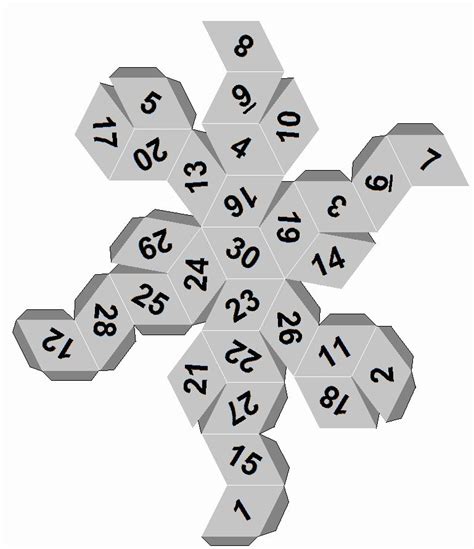 12 Sided Dice Template