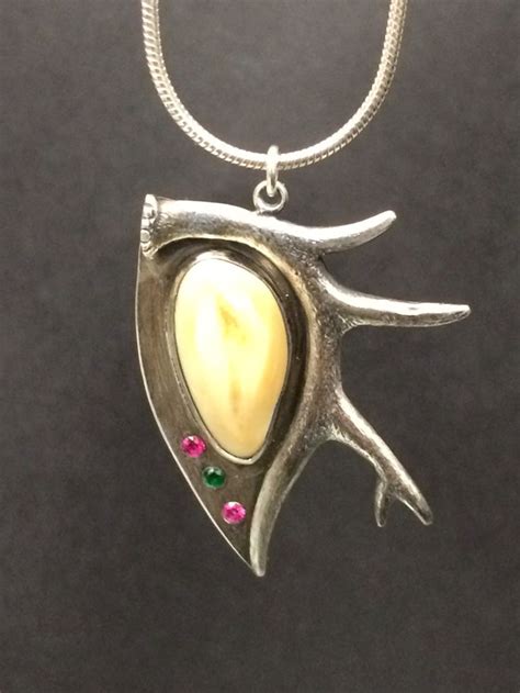 Sterling Silver Elk Antler And Elk Ivory Pendant I Created This Pendant