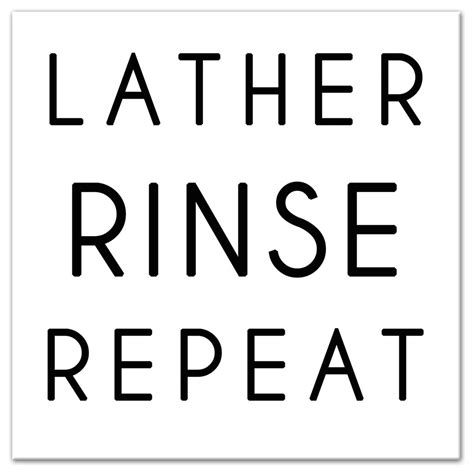 Lather Rinse Repeat Wall Art Contemporary Novelty Signs By