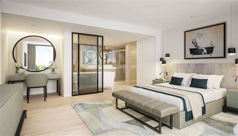 Luxury Contemporary Master Bedroom Suite With Open Plan Ensuite