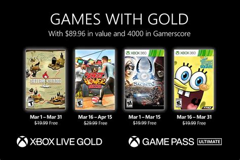 Xbox Games With Gold For March 2022 Pureinfotech