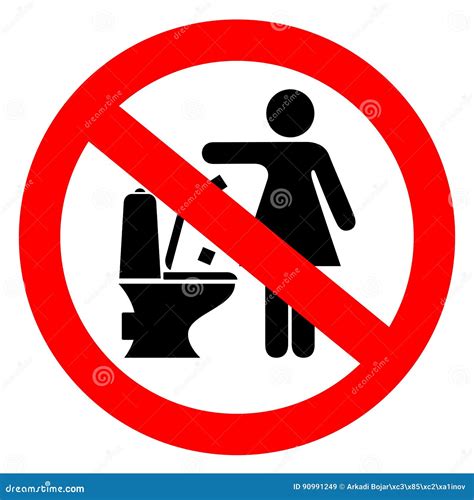 Do Not Throw Trash Toilet Vector Sign Clipart And Illustrations