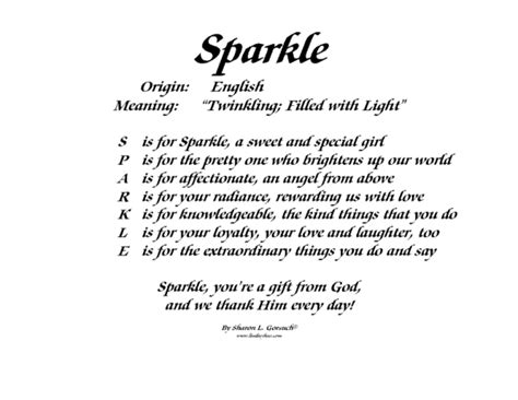 Meaning Of Sparkle Lindseyboo